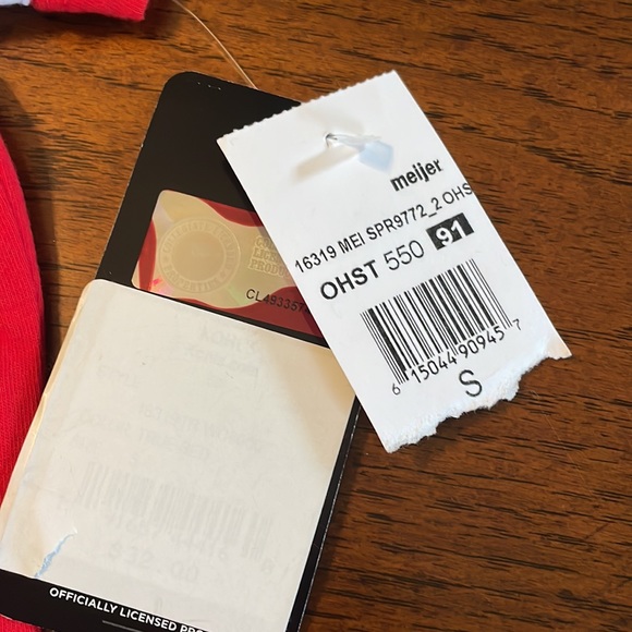 Ohio State Buckeyes Girls Varsity Red and White Short Sleeve Tee - Picture 5 of 7